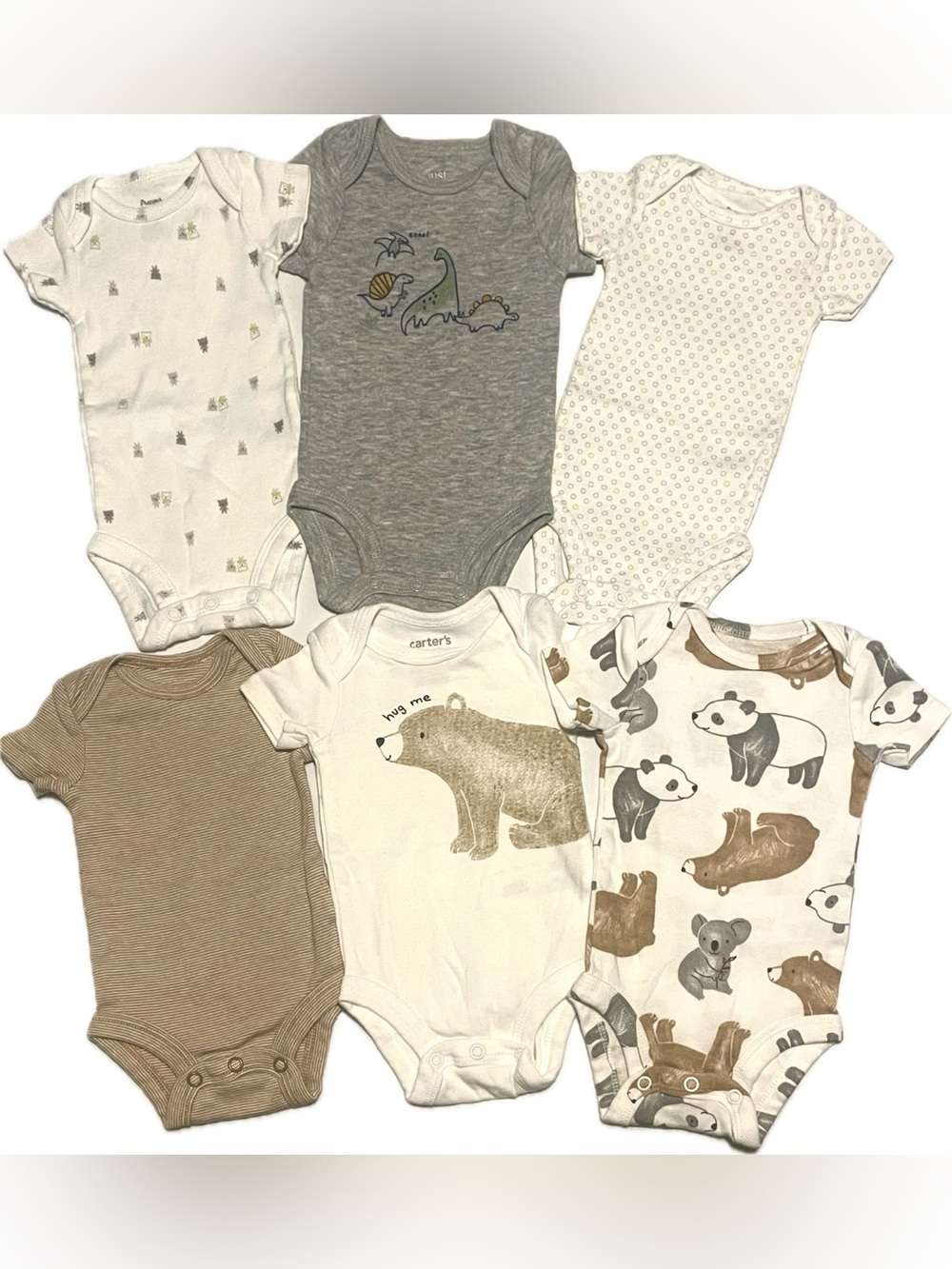 6 pc Carters NB onesies